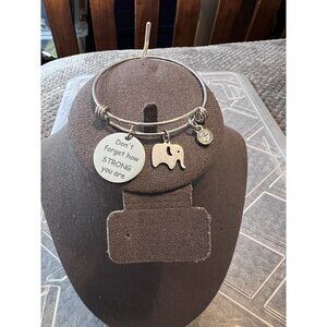 Inspirational Elephant Pendant Charm Wire Aesthetics Bangles Stainless Steel